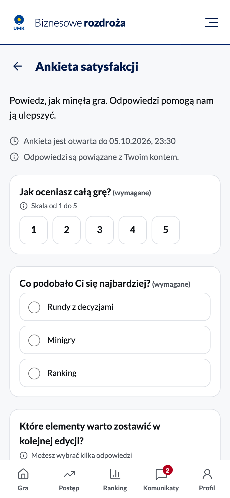 Formularz ankiety