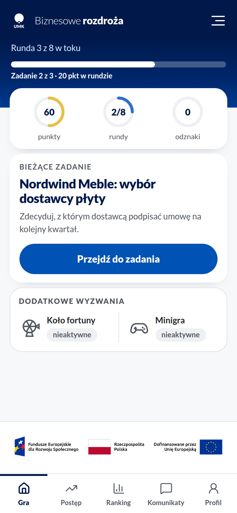 Runda w toku bez terminu zamknięcia