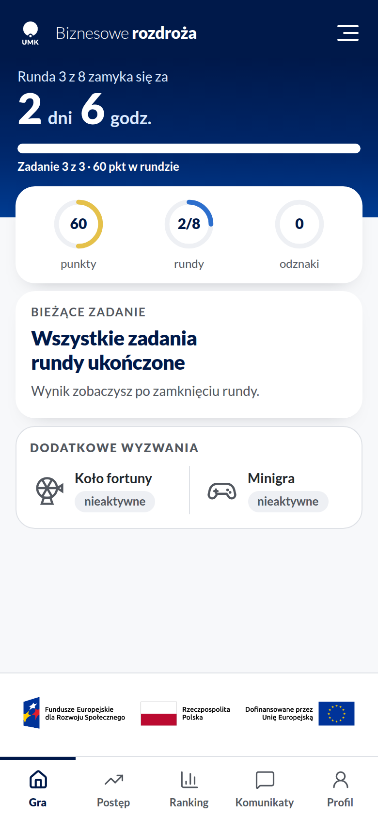 Wszystkie zadania rundy ukończone