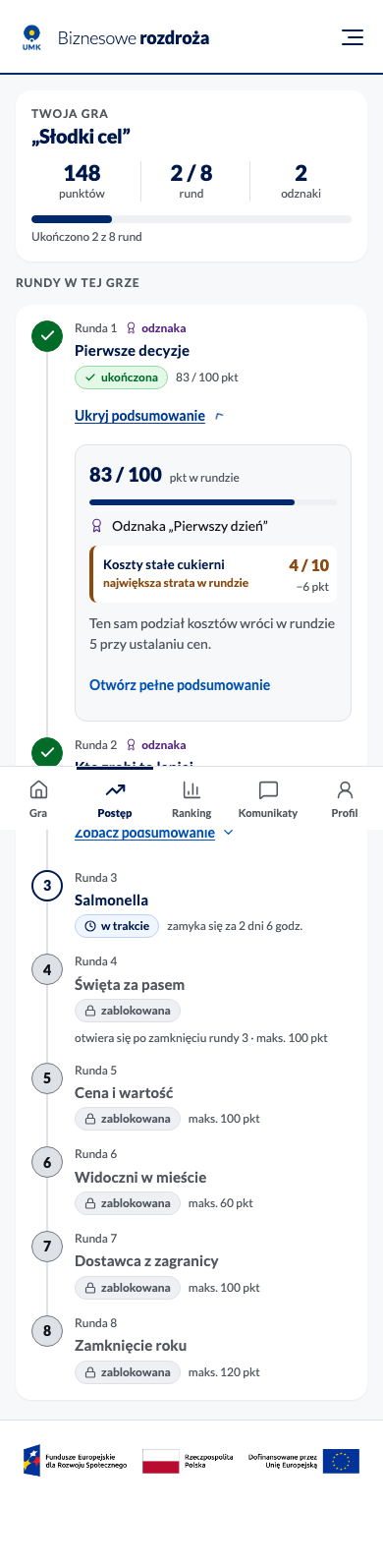 Rozwinięte podsumowanie rundy 1